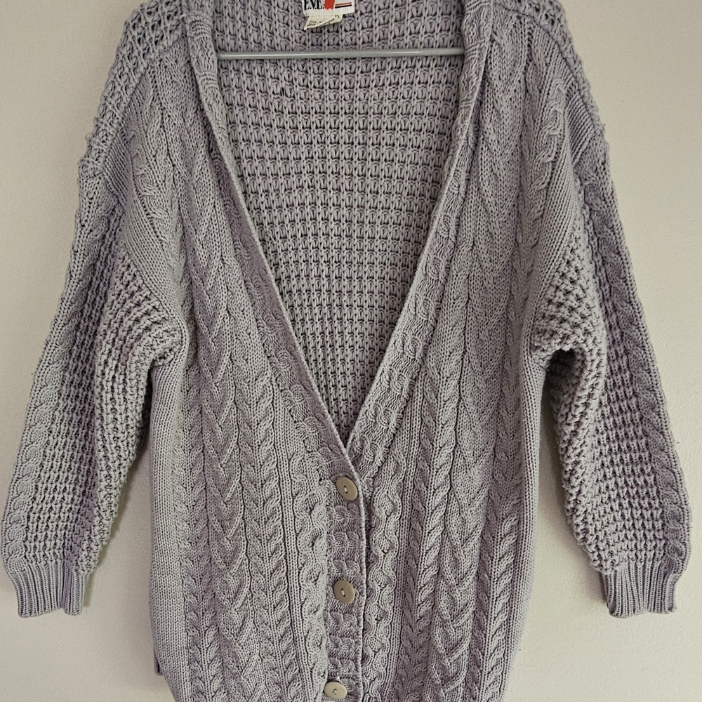 Vintage 70's Cozy Knit Cardigan Sweater